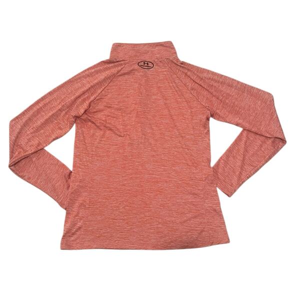 Under Armour Women's ½ Zip Long-Sleeve Pullover Women's Medium Peach/Plasma - Picture 6 of 7